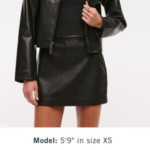 Abercrombie & Fitch leather mini skirt